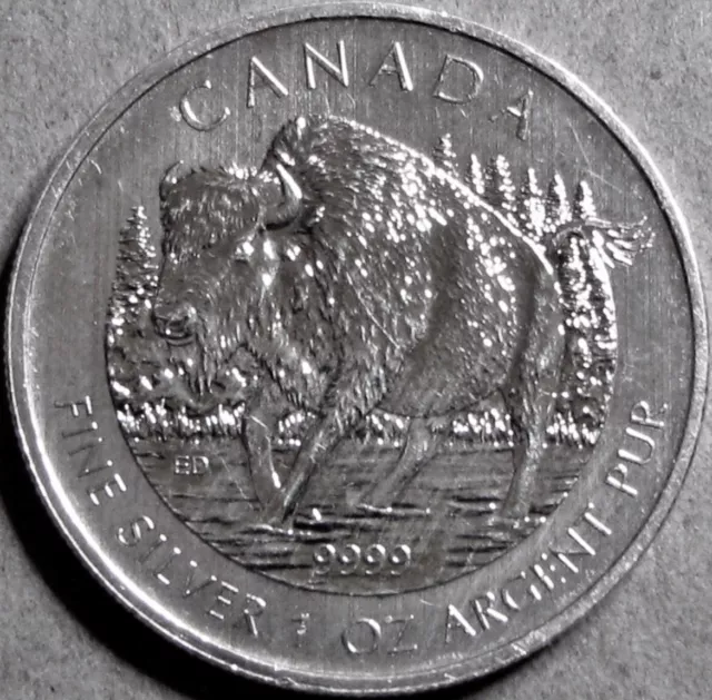 2013 CANADA Bullion: 1 oz. silver Wildlife issue - Bison