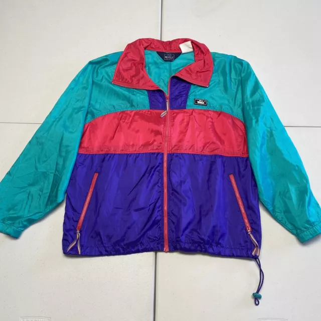 Vintage 1980's Woolrich Sigmet Gear Womens Color Block Jacket Windbreaker Medium