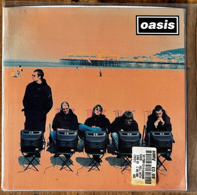 oasis – Roll With It 7\" CRE212 Oasis – Roll With It – Vinyl (White, 12