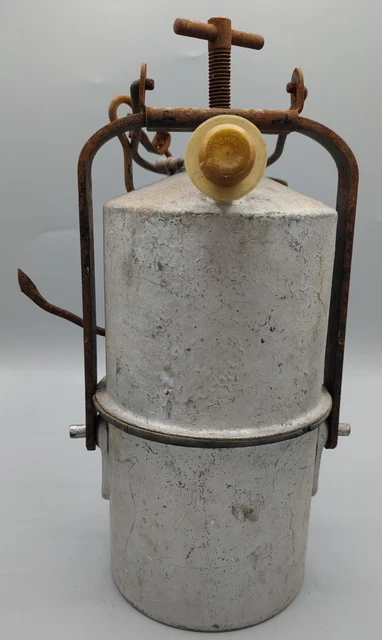 Lampe De Mineur Ancienne à Acétylène / Carbure – Outil De Métier Vintage