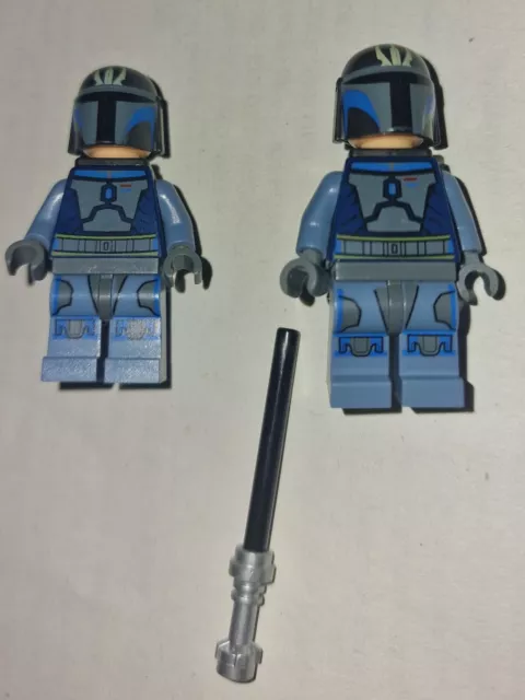 2X LEGO Star Wars Minifigur Pre Vizsla (2012) sw0416 ohne Cape/Umhang