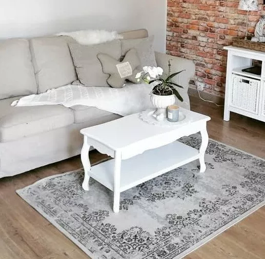 French Style Coffee Table White Shabby Chic Cocktail Tea Side Table Occasional