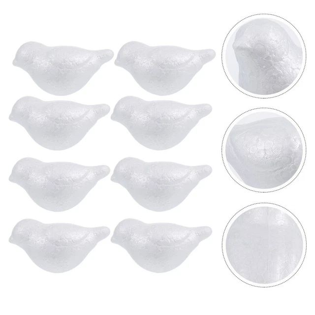 12 Pcs Styroporkugeln Zum Basteln Schaum-Vogel-Embryo Plastiktiere Der Vogel