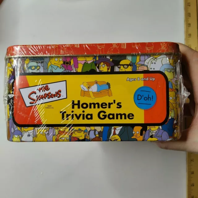 VTG 2001 The Simpsons HOMER'S TRIVIA GAME In Collectible Tin NEW Sealed 3