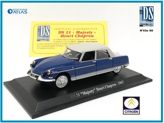 ⭐️CITROEN DS 21 MAJESTY HENRI CHAPRON 1967 - NOREV Atlas DS Collection - 1/43⭐