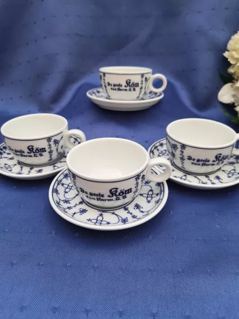 Schönwald Indisch Blau Weiß Blau 4 Ostfr. Teetasse mit UT Teepunsch de geele Köm