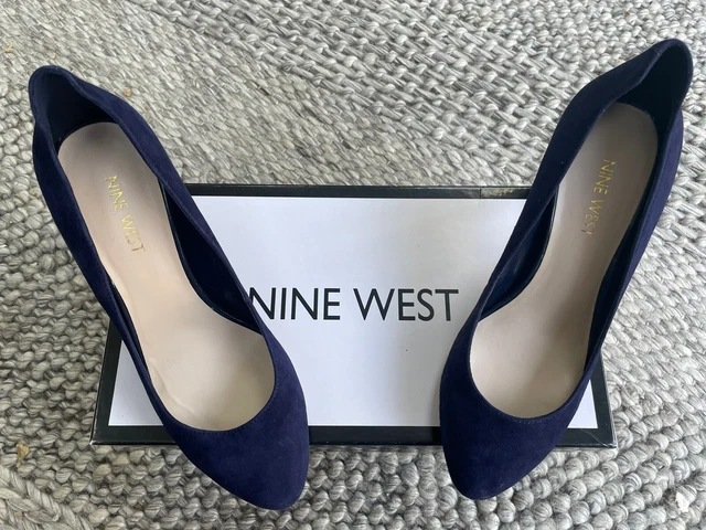 NINE WEST NEW Navy Suede Ladies Court Shoes Size US 7M EU39 35.00 PicClick UK