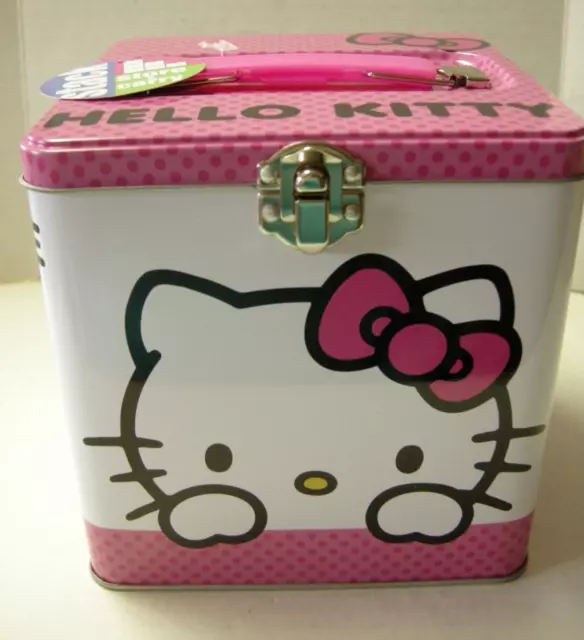 Hello Kitty By Sanrio Tin Box Company, 6" x 5.5"x 5.5", Tin Store & Carry, New