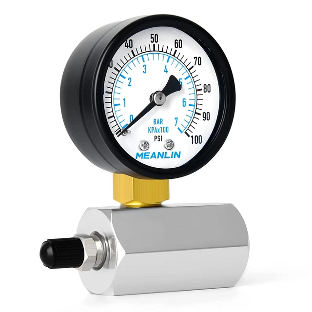0-100Psi 2"Steel Double Graduated Gas Test Pressure Gauges, 3/4" FNPT Connection
