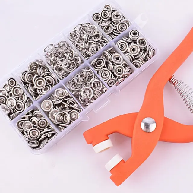 Press Studs Snap Button Fastener With Plier Tool Kit Clothing DIY Buttons