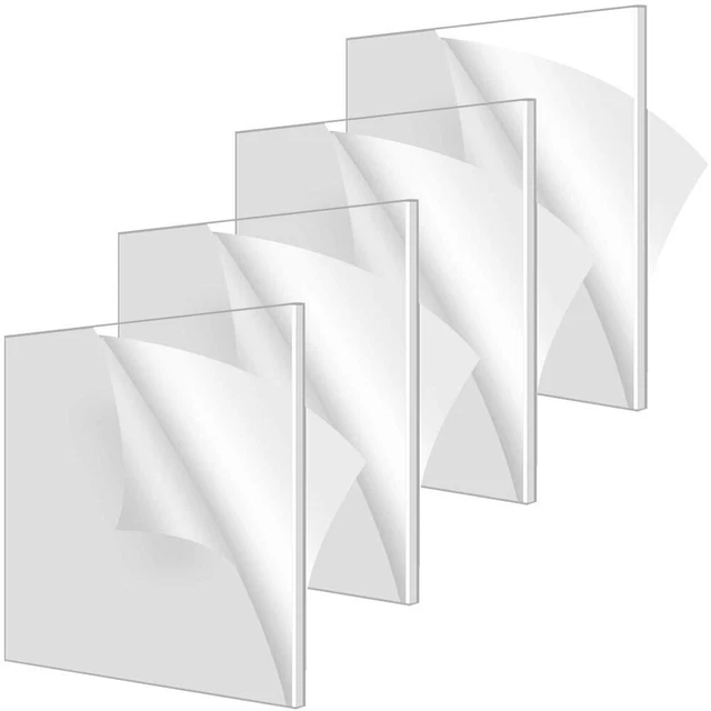 GLASS REPLACEMENT SHEET Clear Acrylic Sheets Cut Sizes Perspex Small