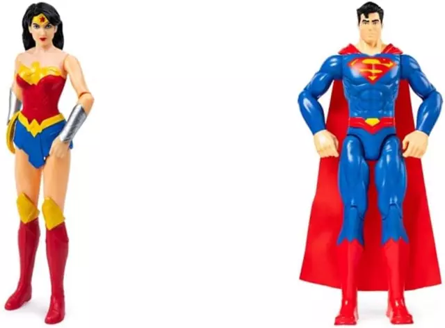 DC  Comics ,  30  Cm  WONDER  WOMAN  Action  Figure &,  12 - Inch  SUPERMAN  Act