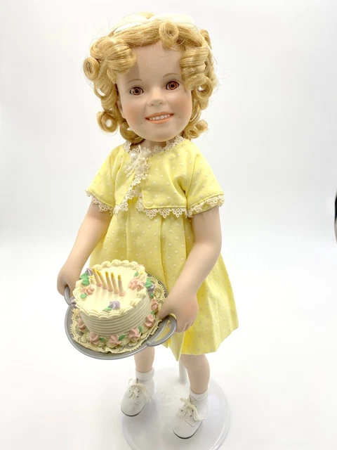 SHIRLEY TEMPLE PORCELAIN DOLL DANBURY MINT 17" BIRTHDAY MAGIC Elke Hutchens