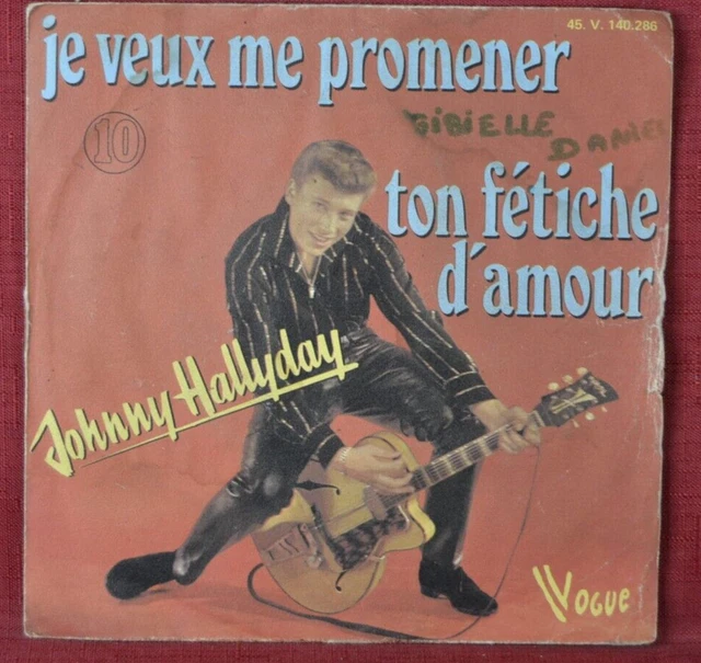 je veux me promener johnny hallyday - disque vinyle 45 tours