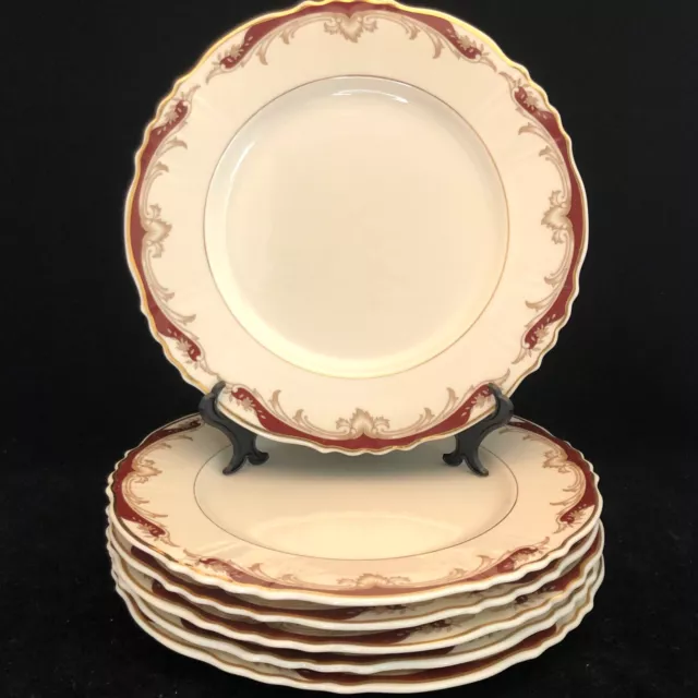 Syracuse China Radcliffe Federal Shape Dinner Plate Set of 6 Made in USA 10.25"