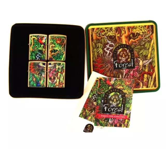 RARE - ZIPPO - Coffret  1995 Édition Limited Mysteries Of The Forest Comme Neuf