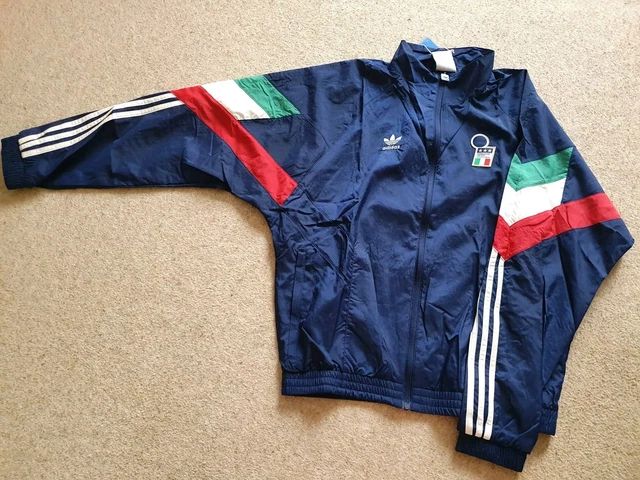 ITALY ADIDAS ORIGINALS Track Top Italia Azzurri Jacket EXTRA SMALL