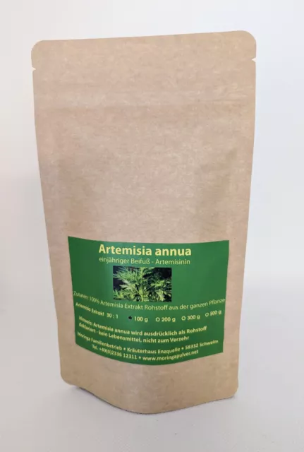 3x100g Artemisia annua Pulver - einjähriger Beifuß - 30:1 Vollspektrum Extrakt