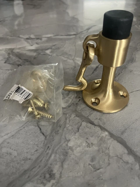 Ives 449 B4  WS449 US4. Wall Mount Door Stop  W/ Hook, Polished Brass - New