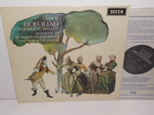 SXL 6339 Gluck Don Juan Complete Ballet ASMF Neville Marriner UK N/B