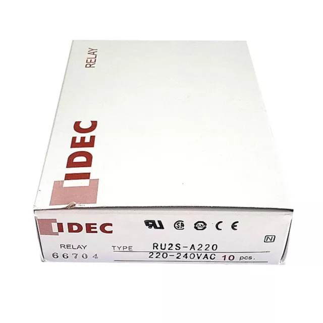 IDEC RU2S-A220 Relay Plug-In DPDT 10A 240VAC New # 2