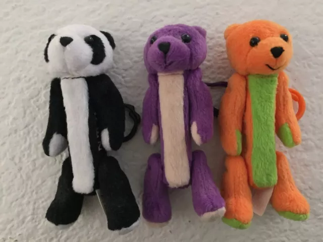 3 PEZ Fuzzy Friends Gilbert, Jade, and TJ Cuddly Dispensers w/ Backpack Clip