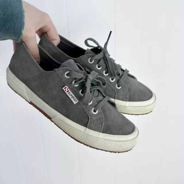 Superga - Unisex Men’s 6 Women’s 7.5 - 2750 Suede Sneakers Shoes - Gray S003SR0