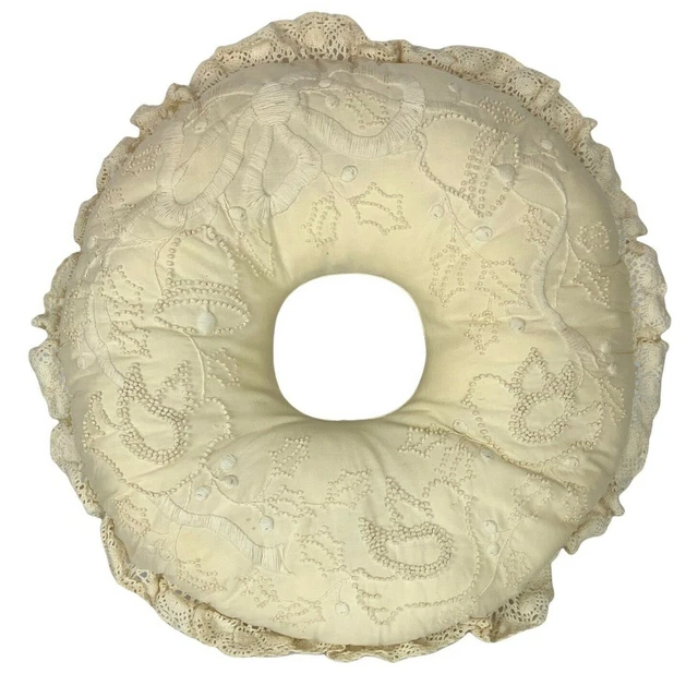 Almohada para lanzar corona de velas crema bordada fiesta decoración navideña