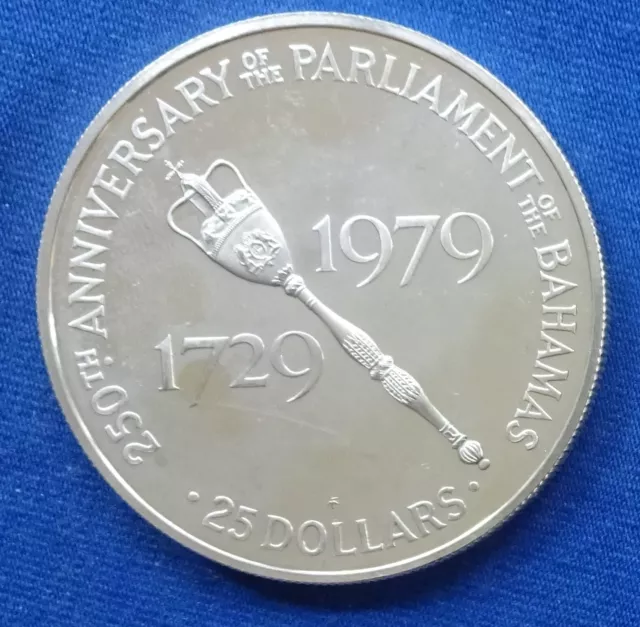 Bahamas - 25 Dollars 1979 PP/Proof - 250 Jahre Parlament - Silber