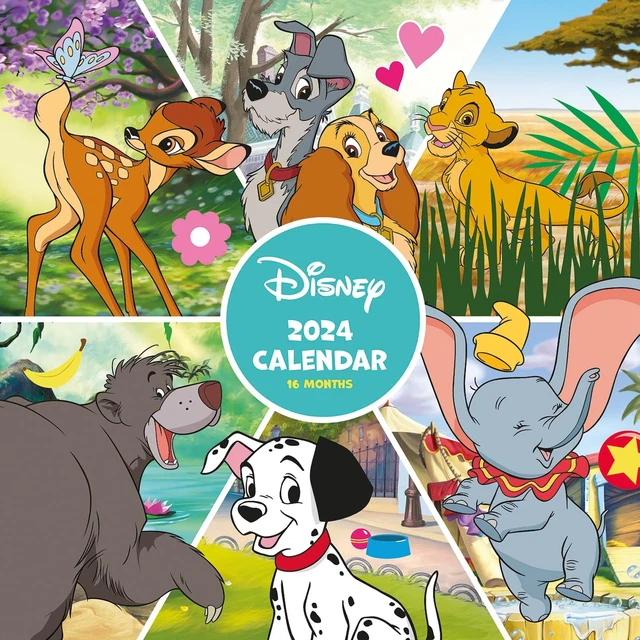 DISNEY CLASSICS CALENDAR 2024 Month to a View Square Planner 30x30cm