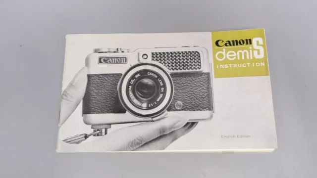 Vintage Canon Demi S Camera Instruction Manual / Guide Booklet
