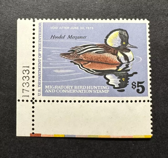 WTDstamps - #RW45 1978 Plate# - US Federal Duck Stamp - Mint OG NH