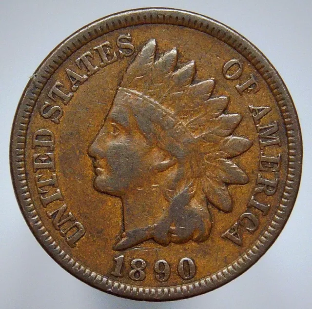 1890 Indian Head Cent 1c - FS-101 QDO-001 Snow-1 Top Variety Scarce In Any Grade