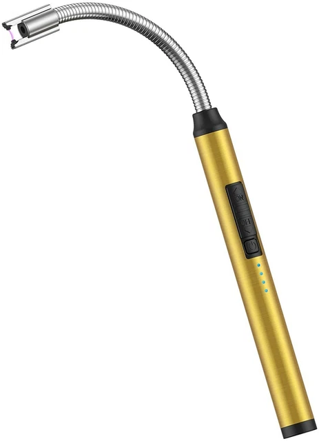 MOSUO Allume Bougie Electrique, USB Rechargeable Briquet Electrique Briquet Arc Électronique Avec Flexible 360º Coupe-Vent Sans Flamme Pour Cigarette Cuisine Barbecue Gazinière Camping, Rouge