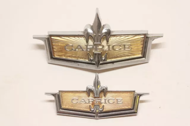 Vintage 1971 1972 Chevrolet Caprice Header & Sail Panel Emblems 337606 9856613