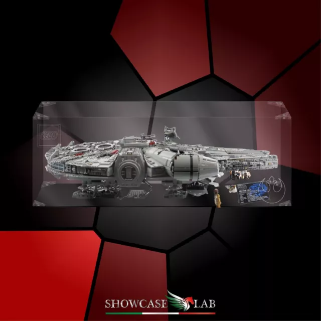 Teca In Plexiglass Acrilico-Showcase-Per Lego 75192-Millennium Falcon-Star Wars