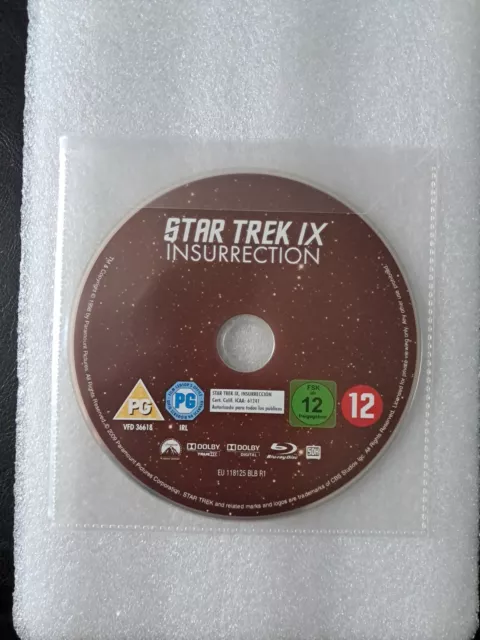 Star Trek 9 - Insurrection (Blu-ray, Disc only) Brand new.