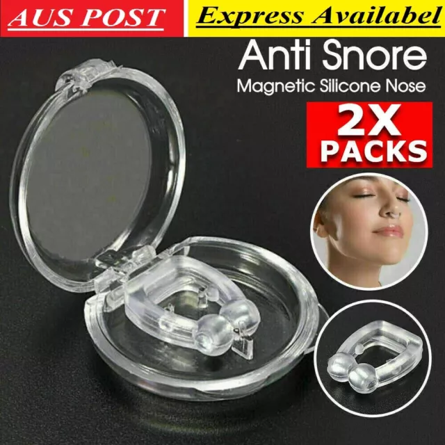 Silicone Magnetic Anti Snore Stop Snoring Nose Clip Sleeping Aid Apnea Guard VIC