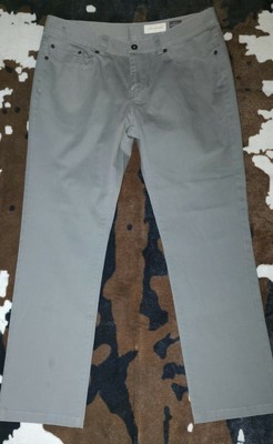 J Hilburn 5 Pocket Brushed Twill Straight Flat Front Stretch Pants Gray sz 34x29