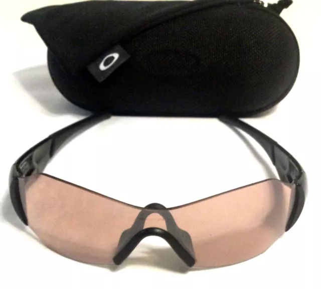 RARE OAKLEY ZERO SUNGLASSES Polished Black w/ Gun Icons & G30 Black Iridium Lens