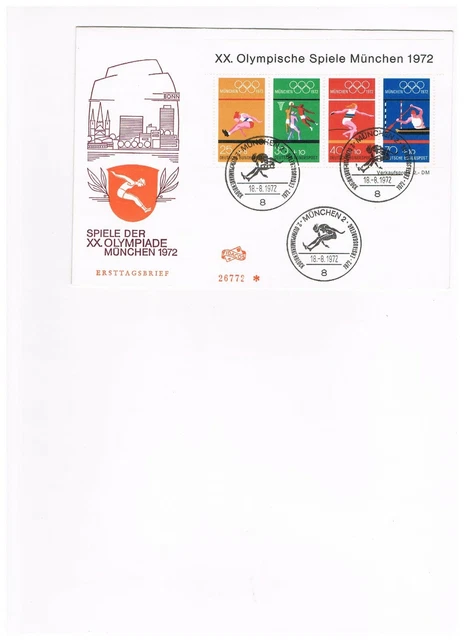 Bund Block 8 auf FDC (Olympische Spiele - Olympia - Sport)