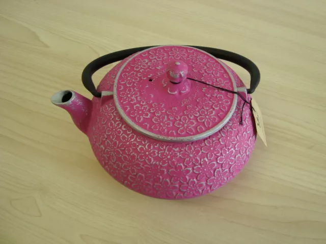 Nanbu Tetu Japanese tea pot Kyusu Sakura Pink Iron Tea Kettle Japan cultur