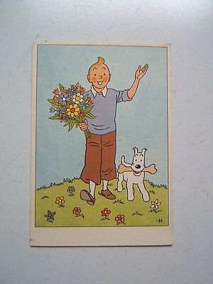 RARE carte Tintin gaufrée Lombard 1979 TBE 