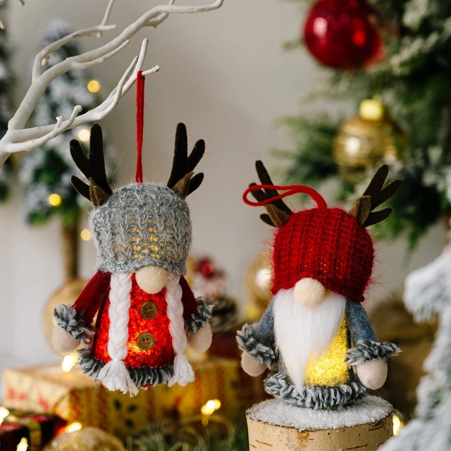 1* 2023 Weihnachtsdekor Puppen Schneemann Weihnachtsmann Weihnachten Hängetischschmuck.
