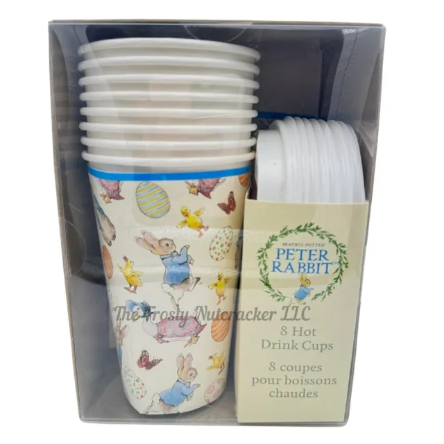 Peter Rabbit Beatrix Potter Easter 2024 Disposable to go Hot Cups Coffee 16 oz