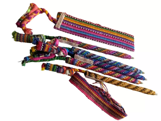 Worry Doll Writng Pens Peru Guatemala Fair Trade Mayan Artisan Handmade Set