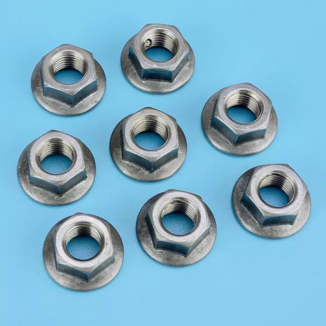 8pcs M10 x 1.25 Stainless Steel Hex Flange Nuts 10mm x1.25mm