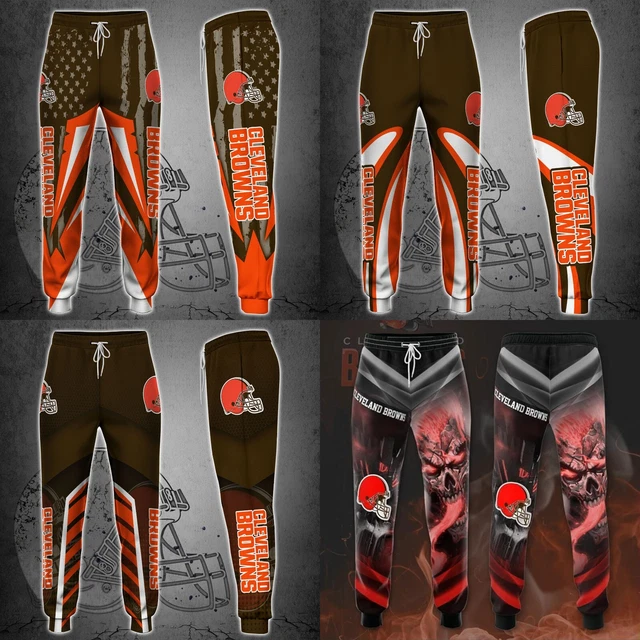 Cleveland Browns Men's Drawstring Sweatpants Gym Workout Pants Jogging Trousers