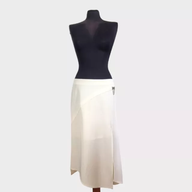 Gonna vintage midi spacco panna Sartoriale L