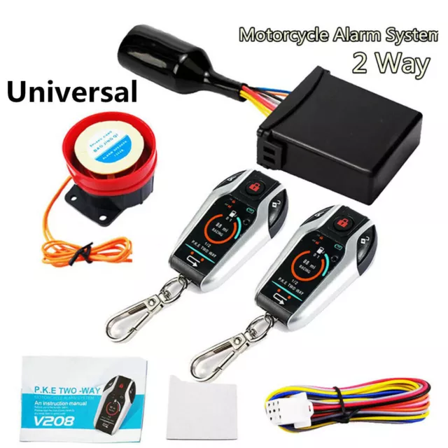 Motorcycle Alarm Anti-Theft Security System Vibration Alarm Remote Engine Start